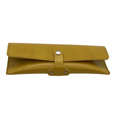 Yellow Pu Handmade 185*75*38mm Leather Glasses Case