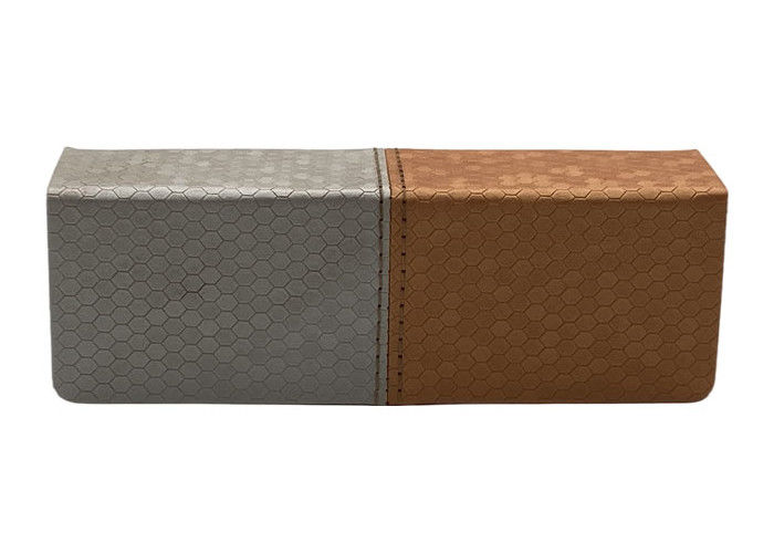 Cool Square Iron Leather 14.9cm Handmade Glasses Case